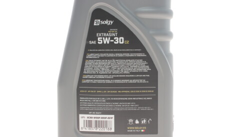 Фото 2 - Моторное масло Solgy 504019