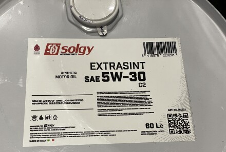 Фото 2 - Моторное масло Solgy 504021