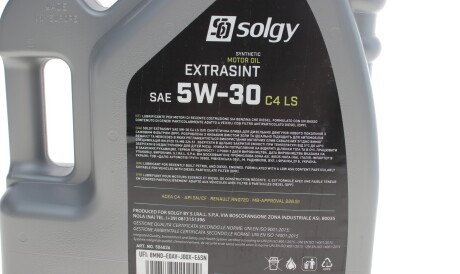 Фото 2 - Моторное масло 5W-40 Special G 5L Solgy 504026