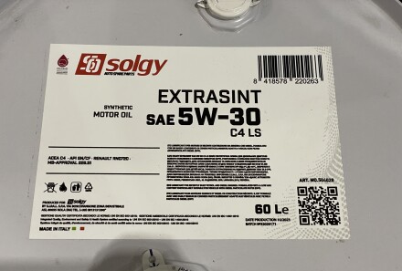 Фото 2 - Моторное масло Solgy 504028