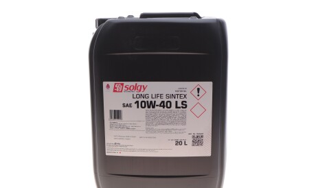 Олива 10W40 LONG LIFE SINTEX LS (20L) (MB 228.51/MB 228.31/ACEA E4/E6/E7/E9) - (000989850217ABCE, 000989850217ABFE, 0009899601AAA4) Solgy 504038
