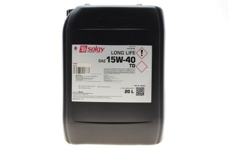 Олива 15W40 LONG LIFE TD (20L) (MB 228.3/CUMMINS CES 20078/DEUTZ DQC IV 10/CAT ECF-2) - Solgy 504042