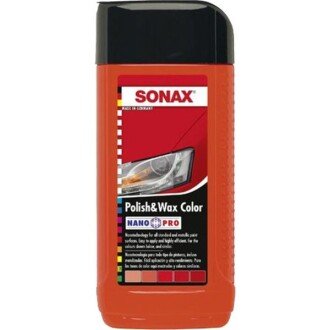 Цветной полироль Polish & Wax Color NanoPro, 250мл - SONAX 296441 (фото 1)