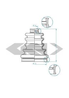 Фото 2 - Пыльник ШРУС SPIDAN 190974
