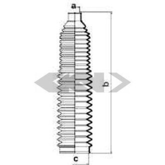 Гофрований кожух, механізм рульового керування - (8E0419831A) SPIDAN 83686