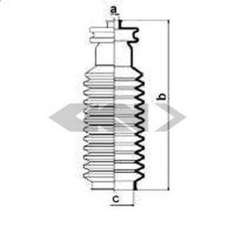 Чохол захисний Лів/Прав (довжина200мм 11мм/47мм) CITROEN BX DACIA 1310 1.1-1.9D 10.82-07.04 - ((95495914, 95604346)) SPIDAN 83716