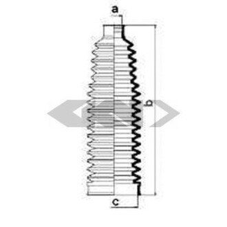 Пильник рульової рейки - ((406675, 406660, 406655)) SPIDAN 83759