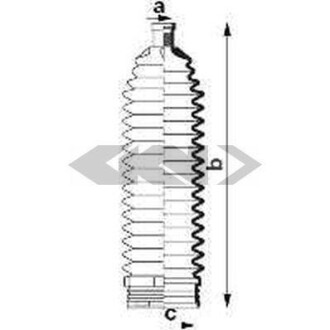 Пильник рульової рейки - ((6Q0423831A)) SPIDAN 84002