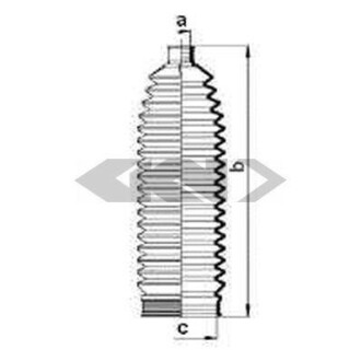 Пильник рульової рейки - ((1609153, 93181234)) SPIDAN 84059