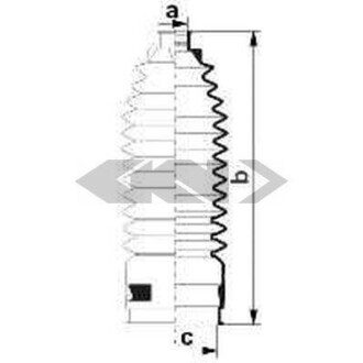 Пильник рульової рейки - ((48204CB025, 48204VG025, 48204AL585, 48204AL586)) SPIDAN 84088