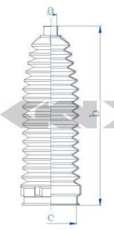 Чохол захисний Лів/Прав (довжина208мм 12мм/56мм) FIAT BRAVO II LANCIA DELTA III, YPSILON 1.2-2.0D 10.03-12.14 - SPIDAN 84257