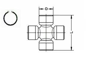 U987_крестовина кардана d25xl77.8 mitsubishi - SPIDAN U987