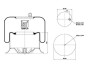 Балон пневматичної ресори, пневматична підвіска - ((9423203221, 9743200417, 9743200217)) ST-TEMPLIN 04.060.6106.220 (фото 1)