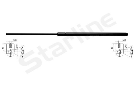 Амортизатор багажника - ((50508010, 60683933)) STARLINE 1022803