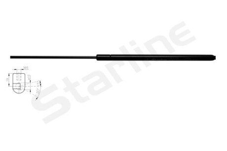 Газова пружина, кришка капота - (654710003R) STARLINE 3683805