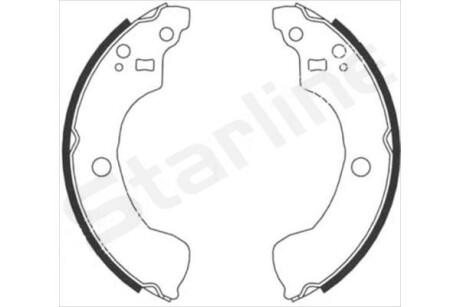 Тормозные колодки барабанные, к-кт. - STARLINE BC 08870