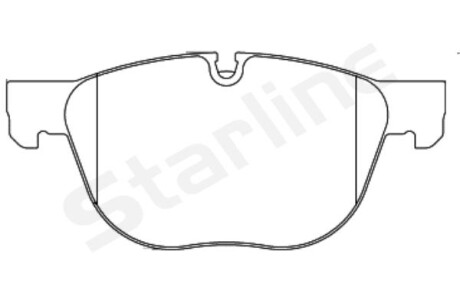 Klocki hamulcowe bmw x5 / x6 przod kpl - STARLINE BD S676