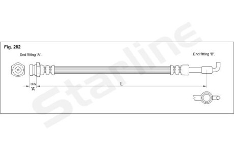 Гальмівний шланг - ((GJ6A43810, GJ6A43810A, GJ6A43810B)) STARLINE HAST1253