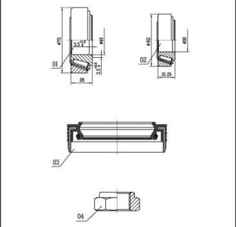 Подшипник ступицы колеса, к-кт. - (693541) STARLINE LO03430