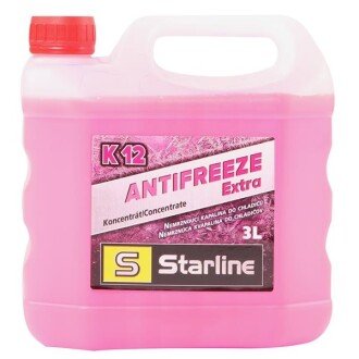 Антифриз-концентрат S NA K12 G12+, рожевий, 3л - STARLINE NAK123
