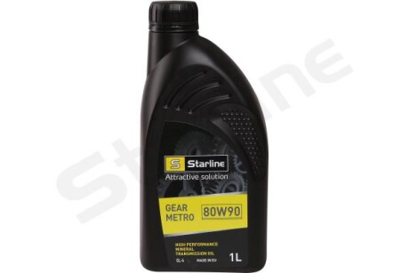 Трансмиссионное масло Gear Metro 80W-90 минеральное 1 л - STARLINE NAM-1