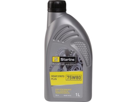 Трансмиссионное масло Gear Synto Plus 75W-80 синтетическое 1 л - STARLINE NASP-1
