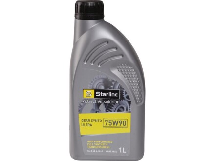 Трансмиссионное масло Gear Synto Ultra GL-3 / 4 / 5 MT-1 75W-90 синтетическое 1 л - STARLINE NASU-1