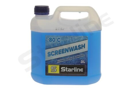 Омыватель стекла зимний концентрат -80°С свежий, 3л - STARLINE NASW803
