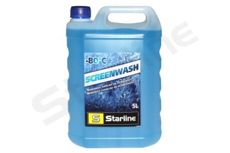 Омыватель стекла зимний концентрат -80°С свежий, 5л - STARLINE NASW805