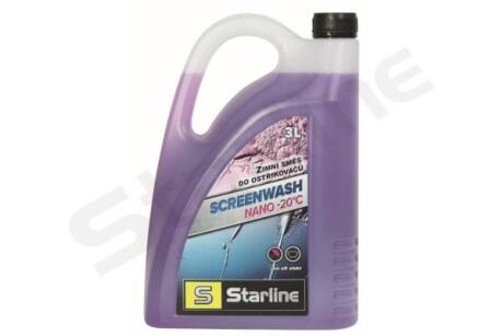 Омыватель стекла Nano зимний -20°С, 3л - STARLINE NASWN203