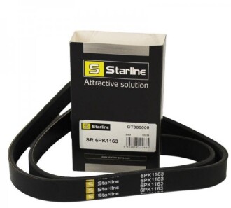 Поликлиновой ремень SR 6PK1163 - STARLINE SR6PK1163
