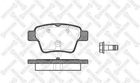 Комплект тормозных колодок, дисковый тормоз - STELLOX 1149 000B-SX