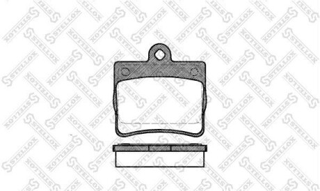 Комплект тормозных колодок, дисковый тормоз - STELLOX 641 000B-SX