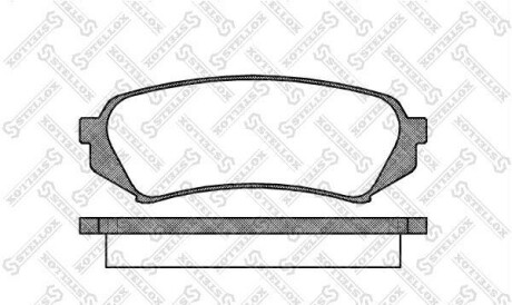 Комплект тормозных колодок, дисковый тормоз - STELLOX 717 000B-SX