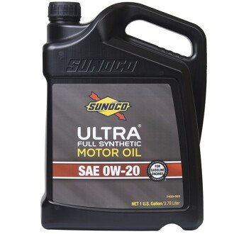 Моторное масло Ultra Full Synthetic 0W-20, 3,78 л - SUNOCO 7433003