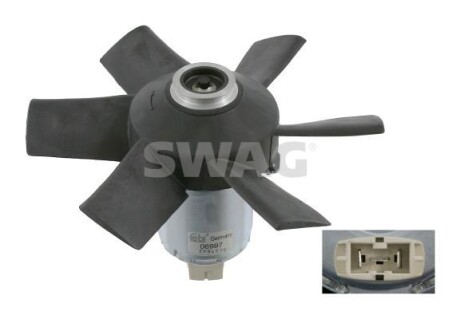 Вентилятор радіатора кондиціонера VW Caddy II/Golf II-III/Passat 1.0D-2.0 80-02 - SWAG 30 90 6997