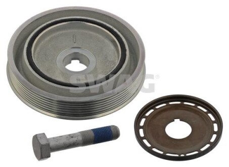 Шків колінчастого валу (кількість ребер: 5) CITROEN C5 II, C5 III, C6, C8, C-CROSSER, C-CROSSER ENTERPRISE FIAT ULYSSE FORD GALAXY II, GALAXY MK II, MONDEO IV, S-MAX LANCIA PHEDRA 2.2D 08.02- - SWAG 62 93 6433