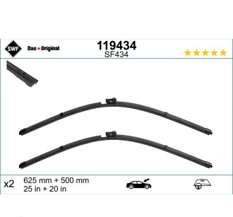 Двірник безкаркасний 625x500мм - SWF 119434