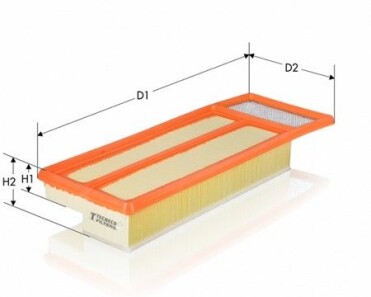 Фільтр повітряний Fiat/PSA 1.3HDI/1.3D/1.3MJTD - Tecneco AR1451PM