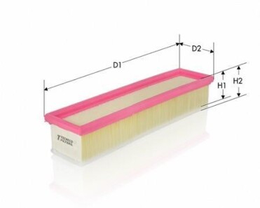 Фільтр повітряний MB C (W205, S205, C205) 14- - (165460444R) Tecneco AR1615PM-S