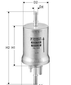 Фiльтр паливний VW Caddy 04-/Seat Toledo 04-/Scoda Octavia 1.4 04- - Tecneco IN1041