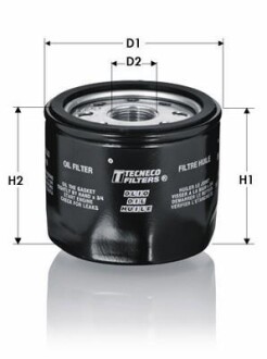 Фiльтр масляний (h=74,5-76mm) - Tecneco OL2201