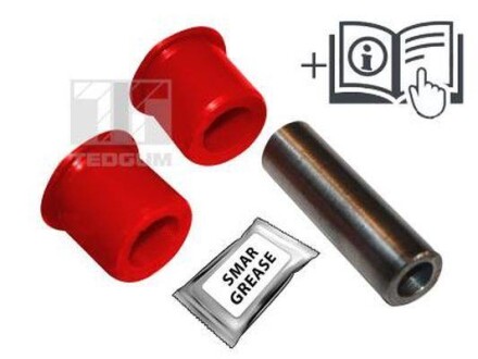 Втулка поліуританова (1шт, 36мм, задня ресора, Лів/Прав, твердість: 80 Sha, внутрішній діаметр 25мм, зовнішній діаметр 38мм) FIAT CITROEN JUMPER III FIAT DUCATO PEUGEOT BOXER 04.06- - ((1350080080, 1365407080, 5102EY, 5102P8)) TEDGUM 00219348