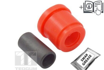 Втулка поліуританова, 1шт, передн. верхн. маятник, задній/передній, твердість: 80 Sha, DAEWOO KORANDO, MUSSO FORD MAVERICK NISSAN PATHFINDER I, PICK UP, TERRANO I, TERRANO II 1.6-3.3 12.80- - ((54506B9500)) TEDGUM 00467831