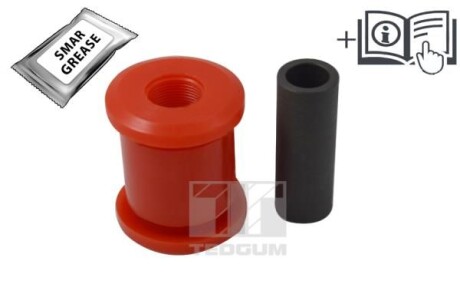 Втулка поліуританова, 1шт, кузов/задня ресора, Лів/Прав, передній, твердість: 80 Sha, JEEP CHEROKEE 2.1D-4.2 10.83-09.01 - TEDGUM 01149310