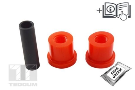 Втулка поліуританова, 1шт, до ресори/задня ресора/передня ресора, Лів/Прав, задній, твердість: 80 Sha, JEEP WRANGLER I MITSUBISHI LANCER VIII, OUTLANDER II 2.0-4.2 08.86- - TEDGUM TED12471