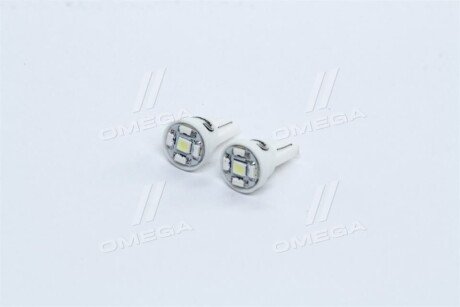 Лампа LED б / ц габарит і панель приладів T10-5SMD W2.1x9.5d 12V WHITE 2шт. блістер <> - (7160798, 63217160798, N000000003598) TEMPEST TP-203T10-12V