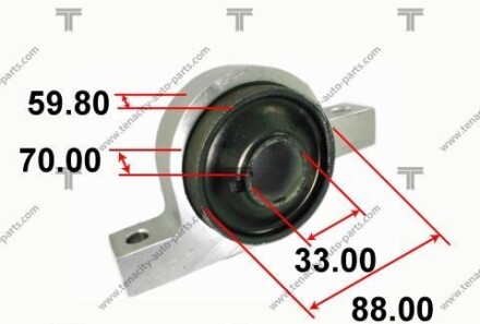Сайлентблок важеля - (54500EG01C, 545011NA1A, 545011NA3A) TENACITY AAMNI1048