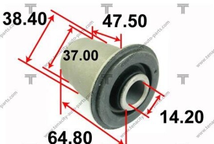 Сайлентблок переднего рычага задний L=R - (4526265D00, 4526265D00000, 4526265D01) TENACITY AAMSU1015