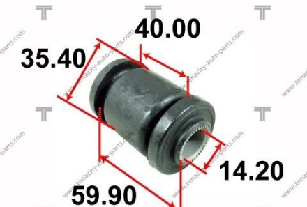 Сайлентблок переднего рычага передний L=R - (4806902070, 4806905070, 4806913010) TENACITY AAMTO1028 (фото 1)